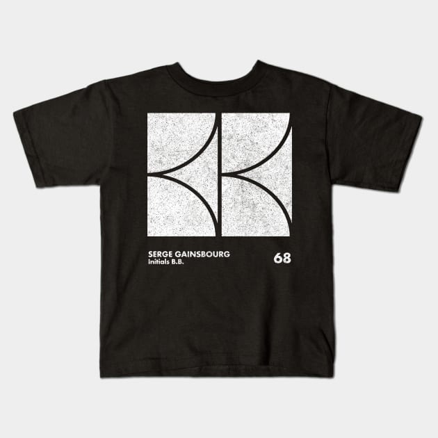 Serge Gainsbourg / Minimal Graphic Design Tribute Kids T-Shirt by saudade